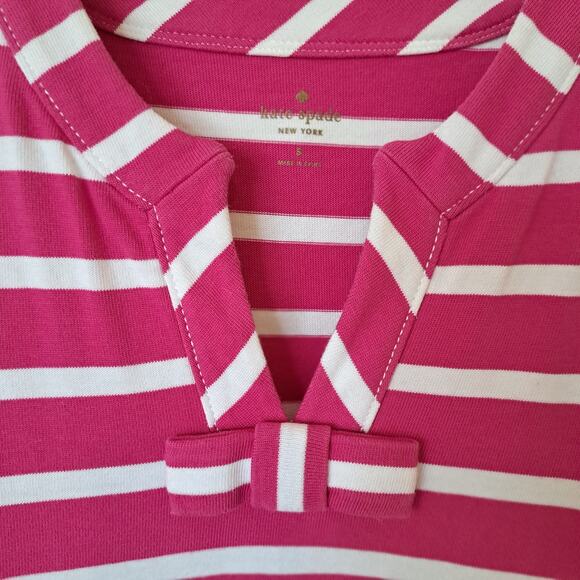 Kate Spade Tropez Striped Sleeveless Mini Dress Rio Pink & White Small - Picture 6 of 10
